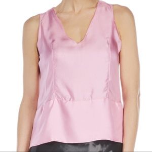 MARNI Pink 100% Silk NWT Tank Top V-Neck Size 6